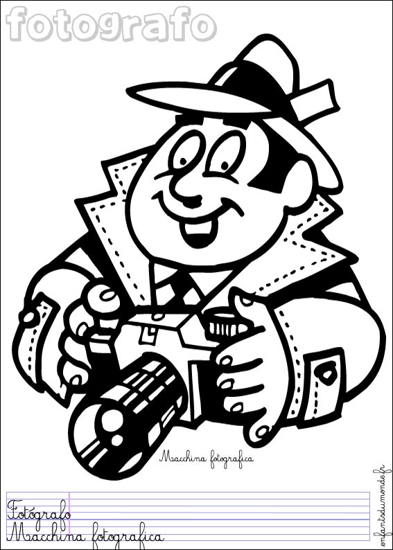 coloriage photographe 1